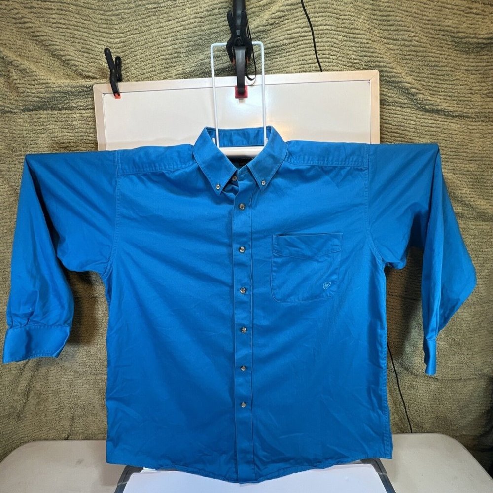 Ariat Long Sleeve Button Up Ocean/robins Egg Blue XL Shirt